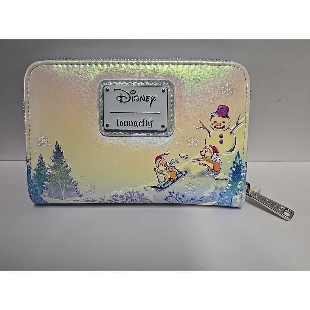 Loungefly Mickey & Friends Winter Wonderland Scene Zip Around Wallet - Picture 5 of 16